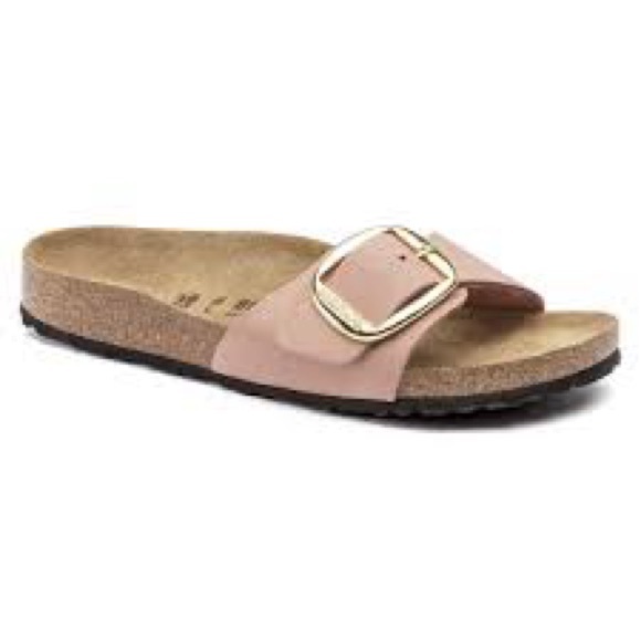 Birkenstock Shoes - Birkenstock Madrid Big Buckle Pink Slide Sandals 37/ 6-6.5
